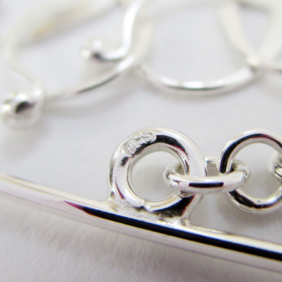 Collier Meesterteken Pisciculi, zilver vierkant klein formaat